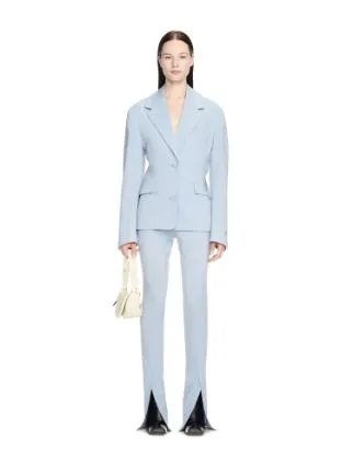 Notched-Lapels Single-Breasted Blazer