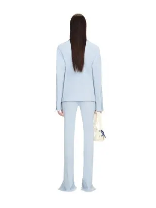 Notched-Lapels Single-Breasted Blazer