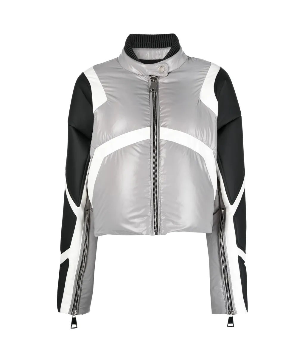 Khris Crop Biker Puffer Jacket