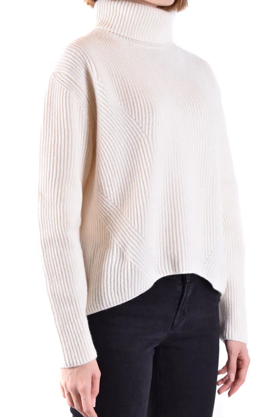 Vigogna High Neck Rib Sweater