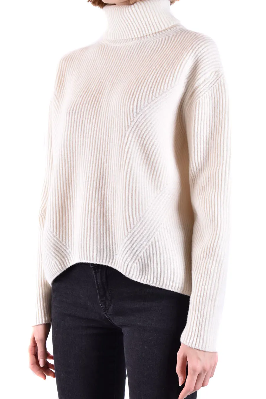 Vigogna High Neck Rib Sweater