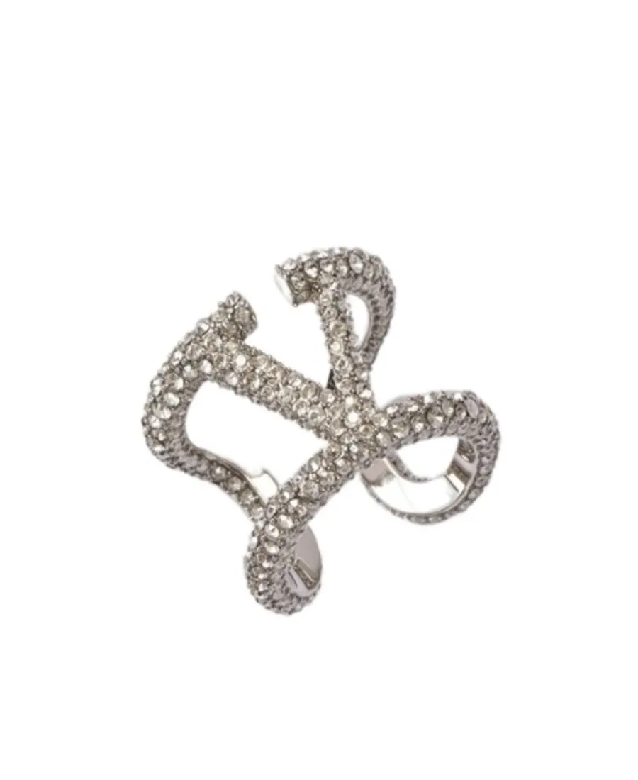 Valentino Vlogo Embellished Ring