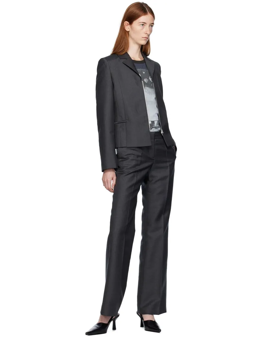 Zippered Lapel Casual Jacket