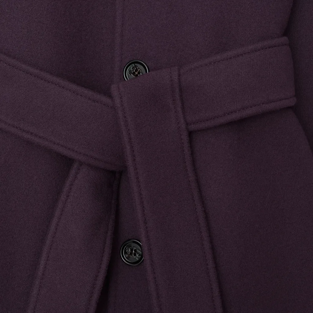Single-Breasted Belted Wool Coat