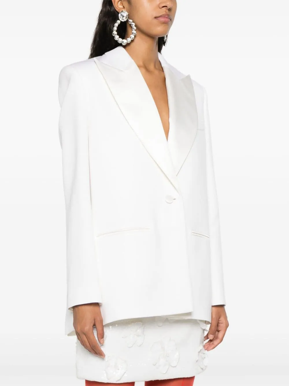 Single-Breasted Wool Suit Jacket
