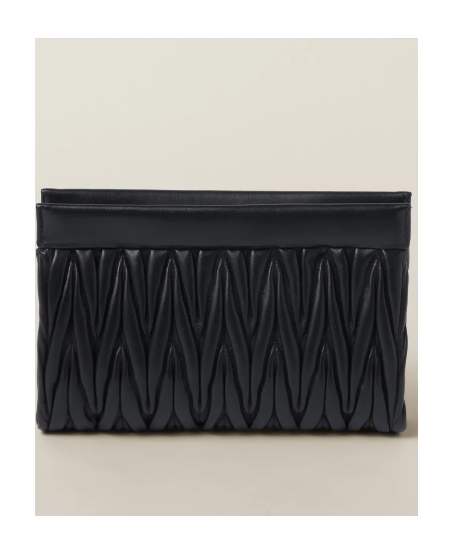 Matelassé Nappa Leather Clutch