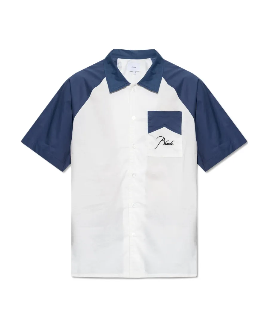 Rhude Short Sleeve Logo Embroidered Shirt