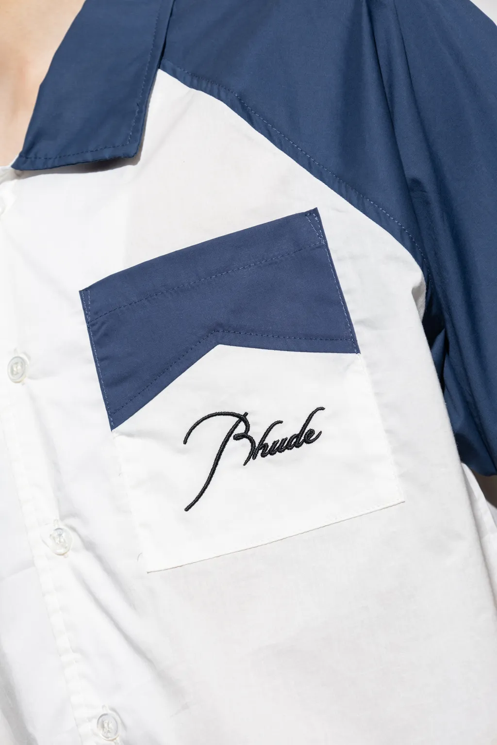 Rhude Short Sleeve Logo Embroidered Shirt