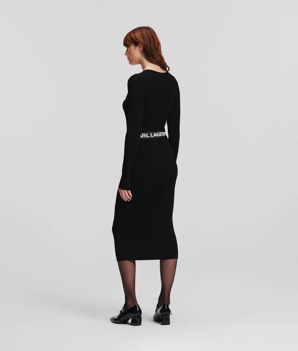 Logo-Print Ribbed Dress