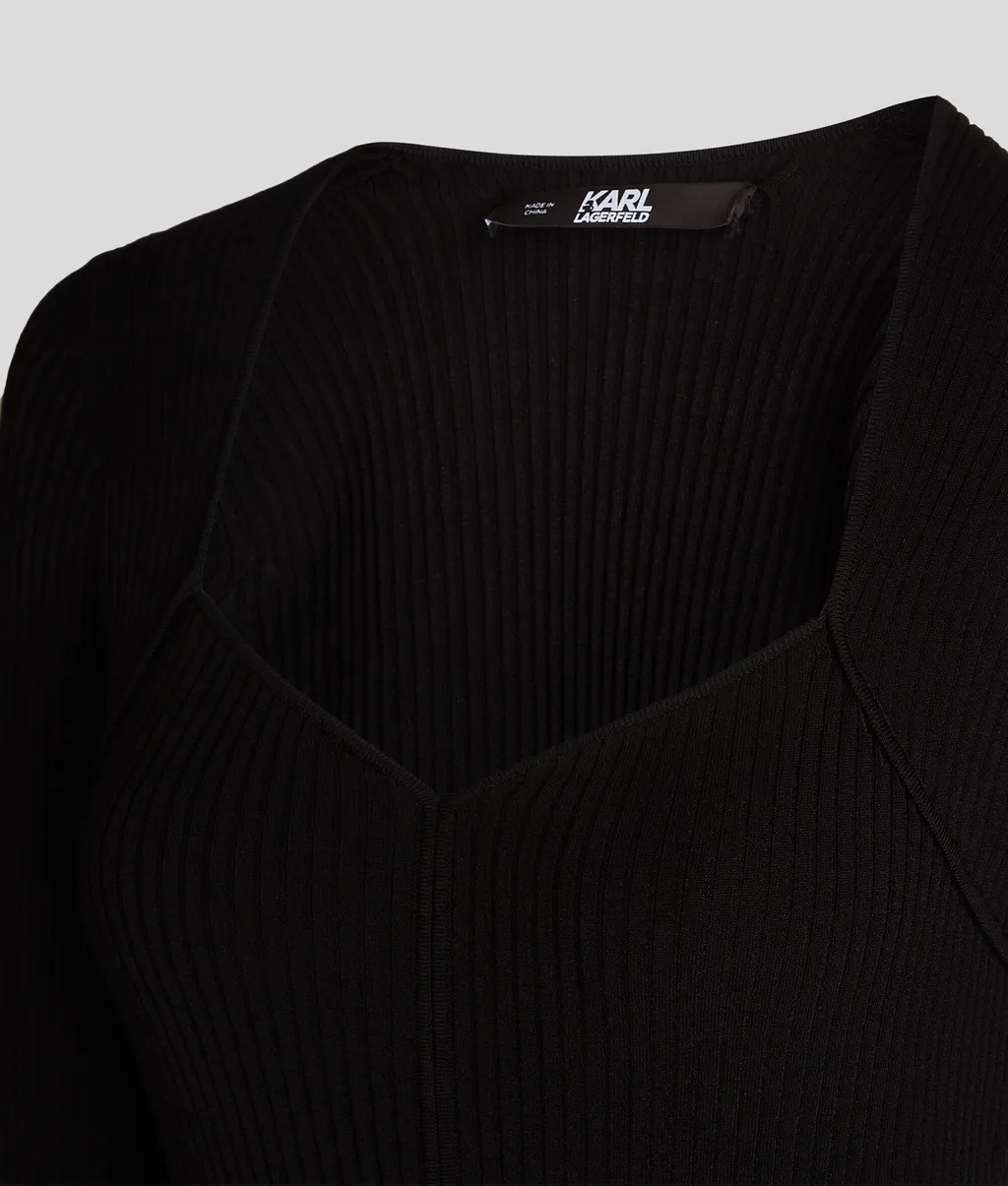 Logo-Print Ribbed Dress