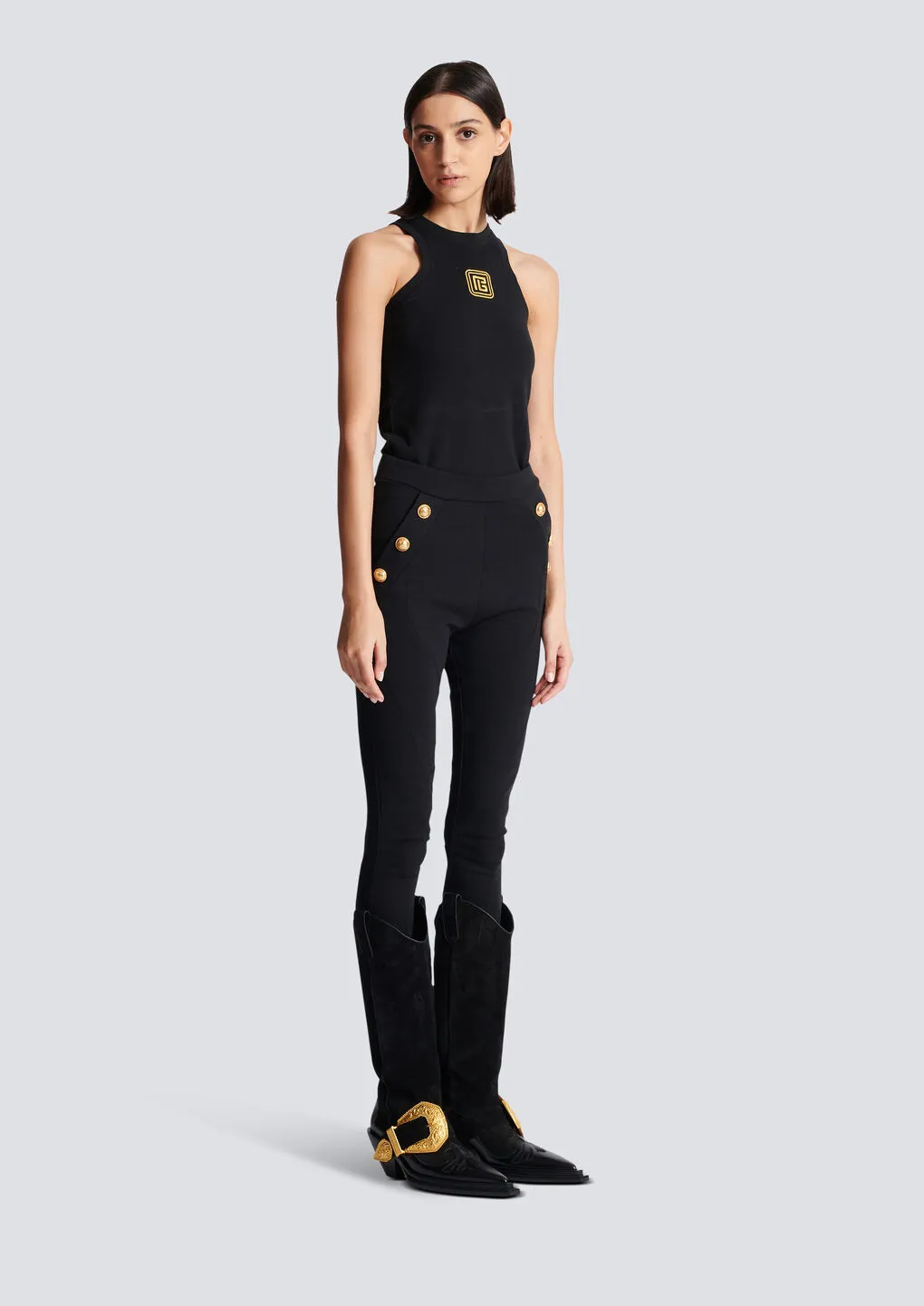 Balmain 6 Buttons Knit Leggings