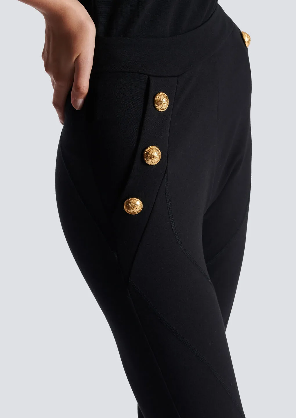 Balmain 6 Buttons Knit Leggings