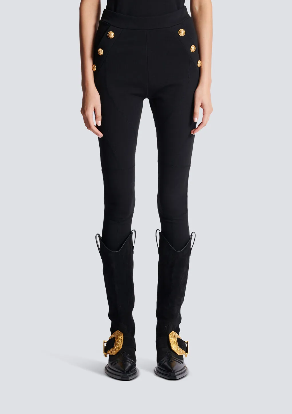 Balmain 6 Buttons Knit Leggings