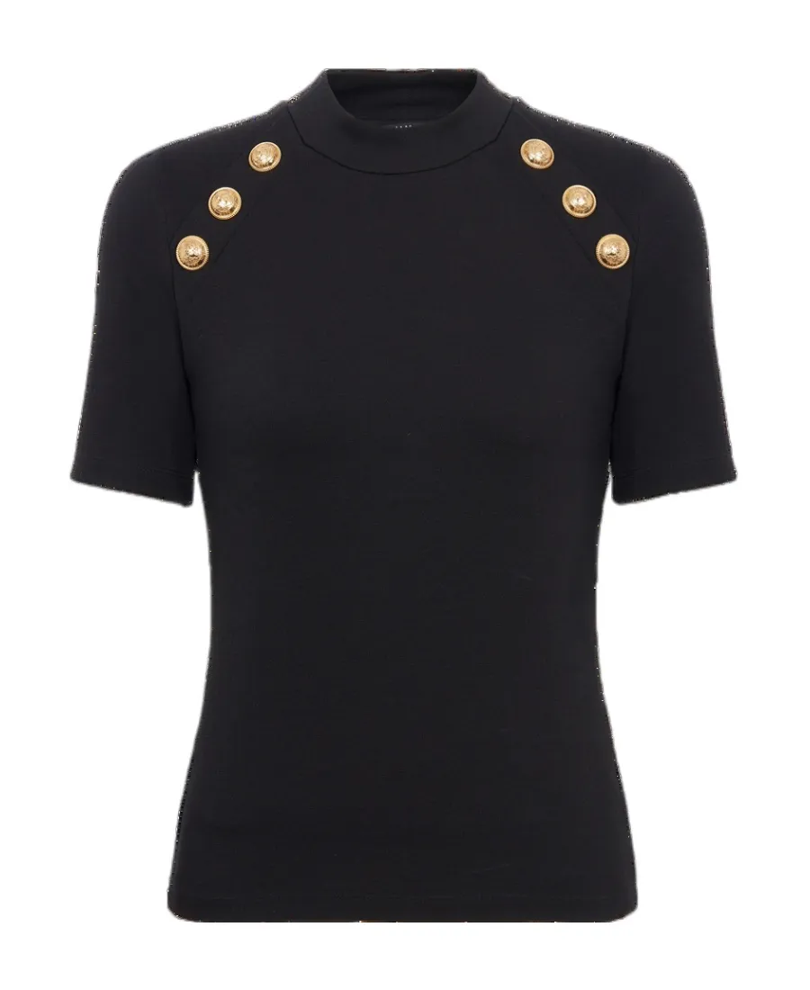 Balmain 6-Button Knit T-Shirt