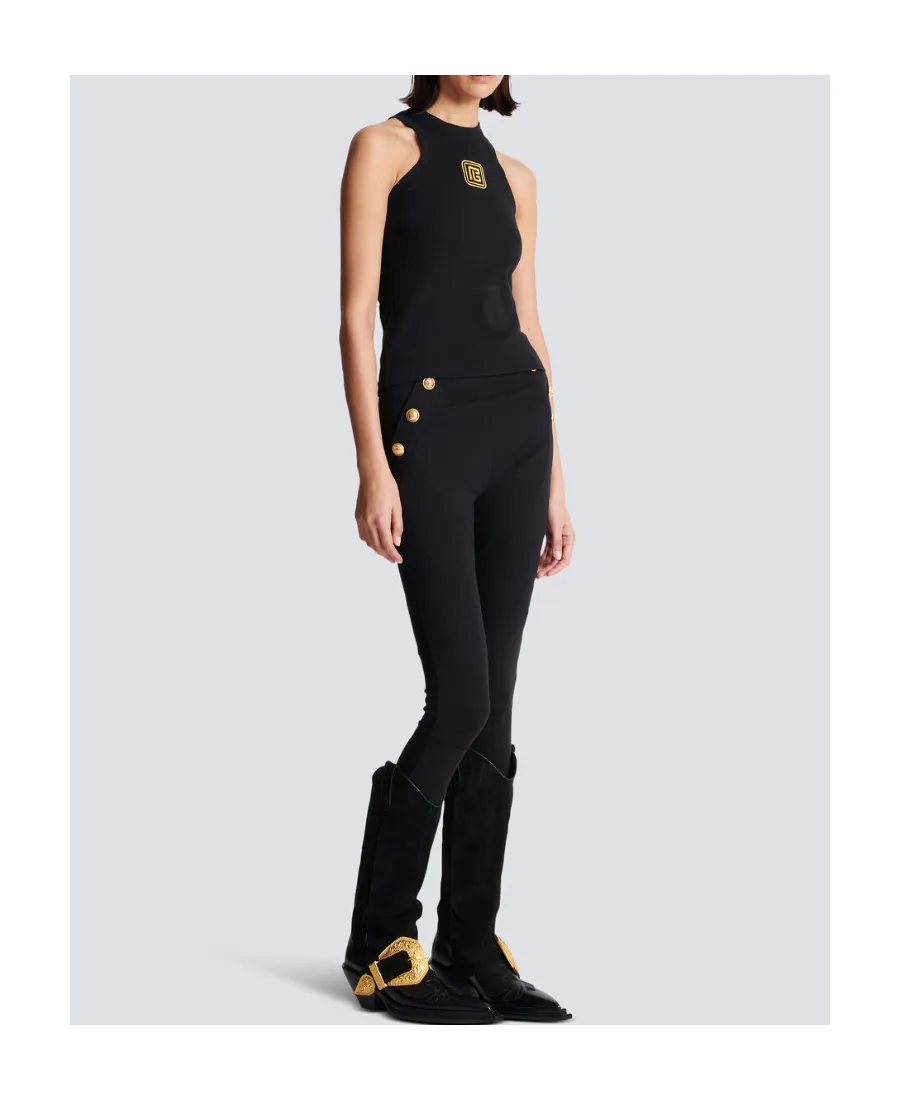 Balmain Pb Embroidered Tank Top