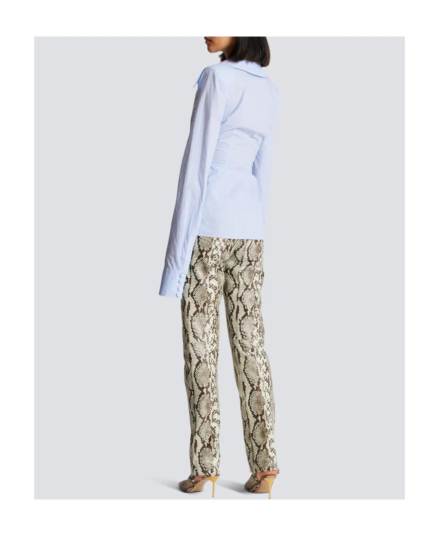 Balmain Poplin Knotted Shirt
