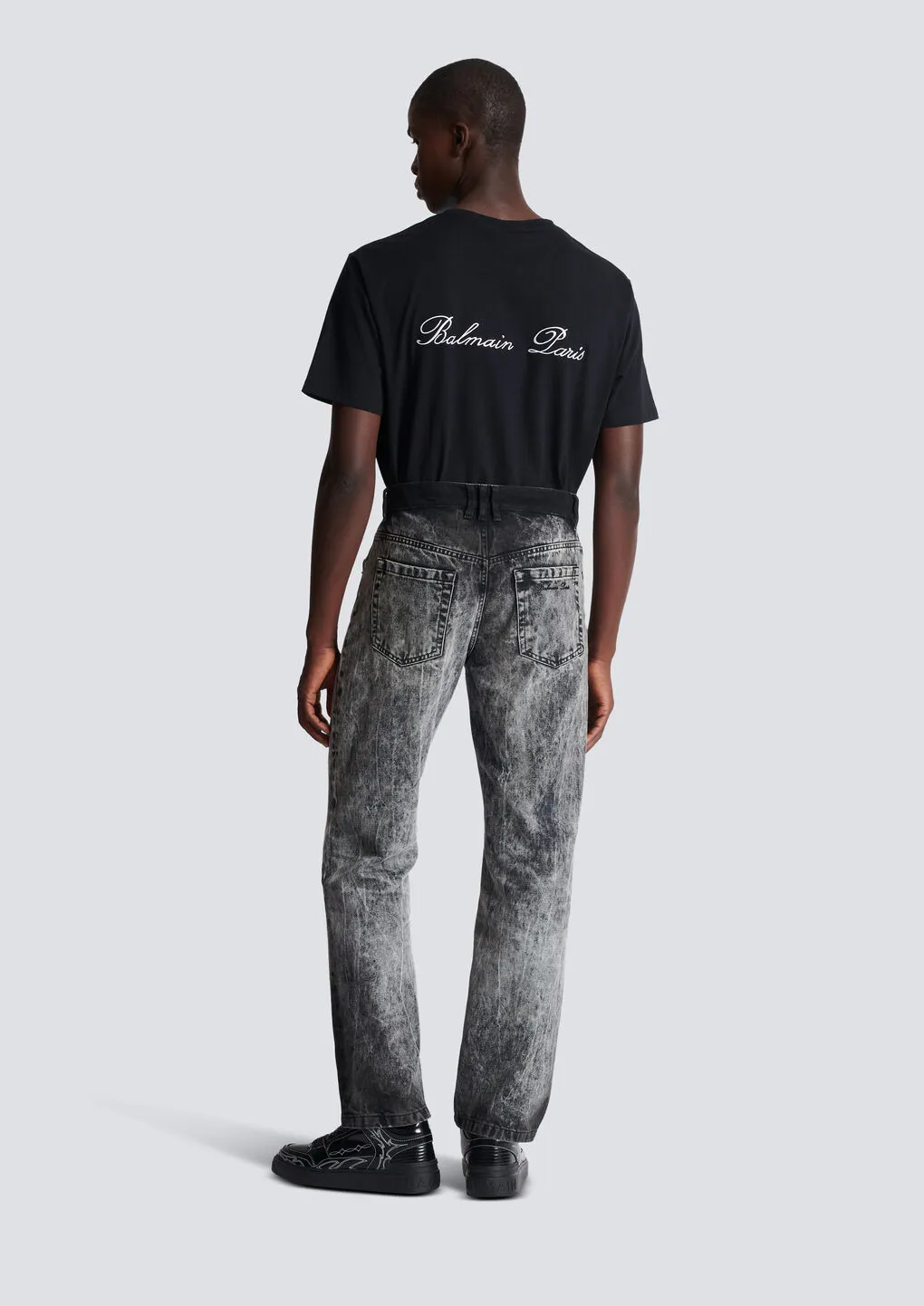 Balmain Straight Washed Effect Leg Jeans