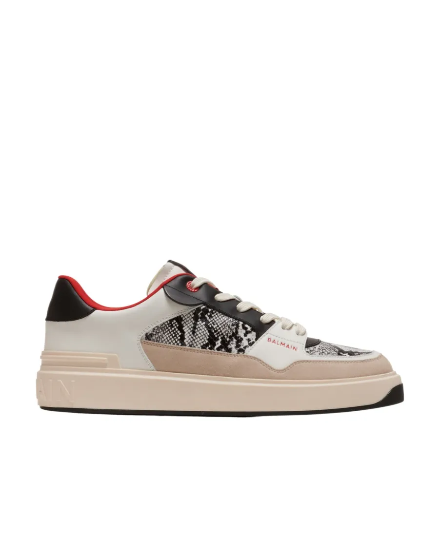 B-Court Flip Snakeskin-Effect Leather And Suede Trainers