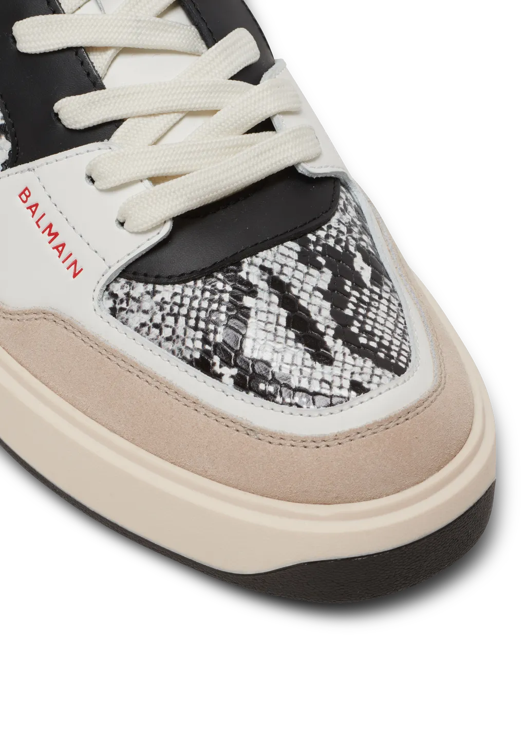 B-Court Flip Snakeskin-Effect Leather And Suede Trainers