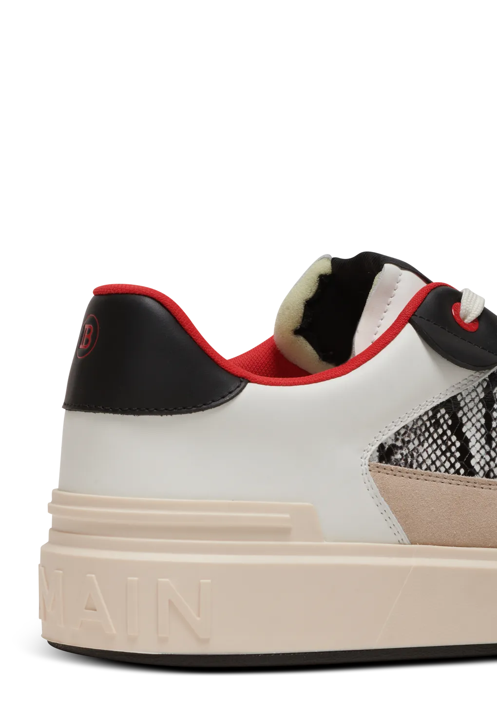B-Court Flip Snakeskin-Effect Leather And Suede Trainers