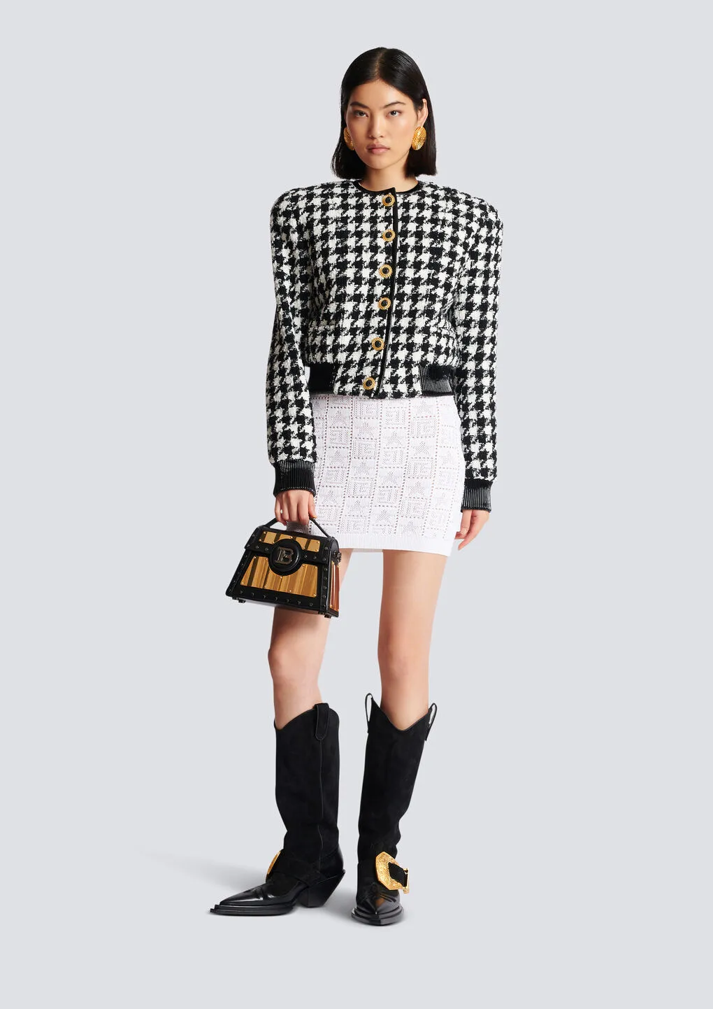 Houndstooth Tweed Jacket