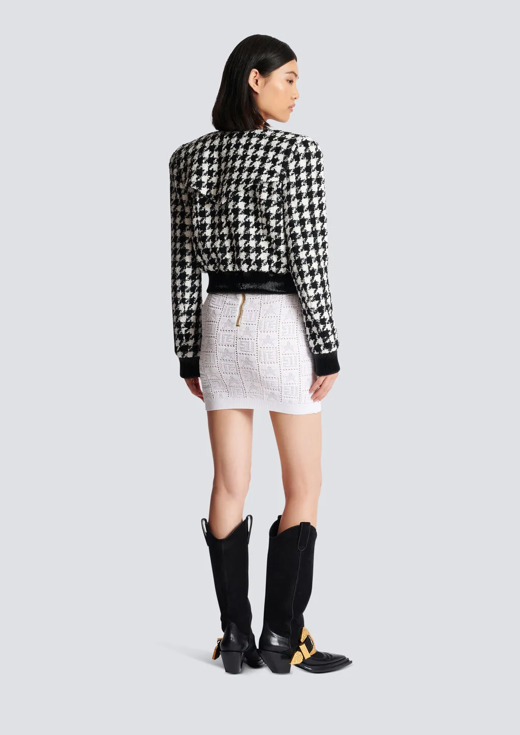 Houndstooth Tweed Jacket