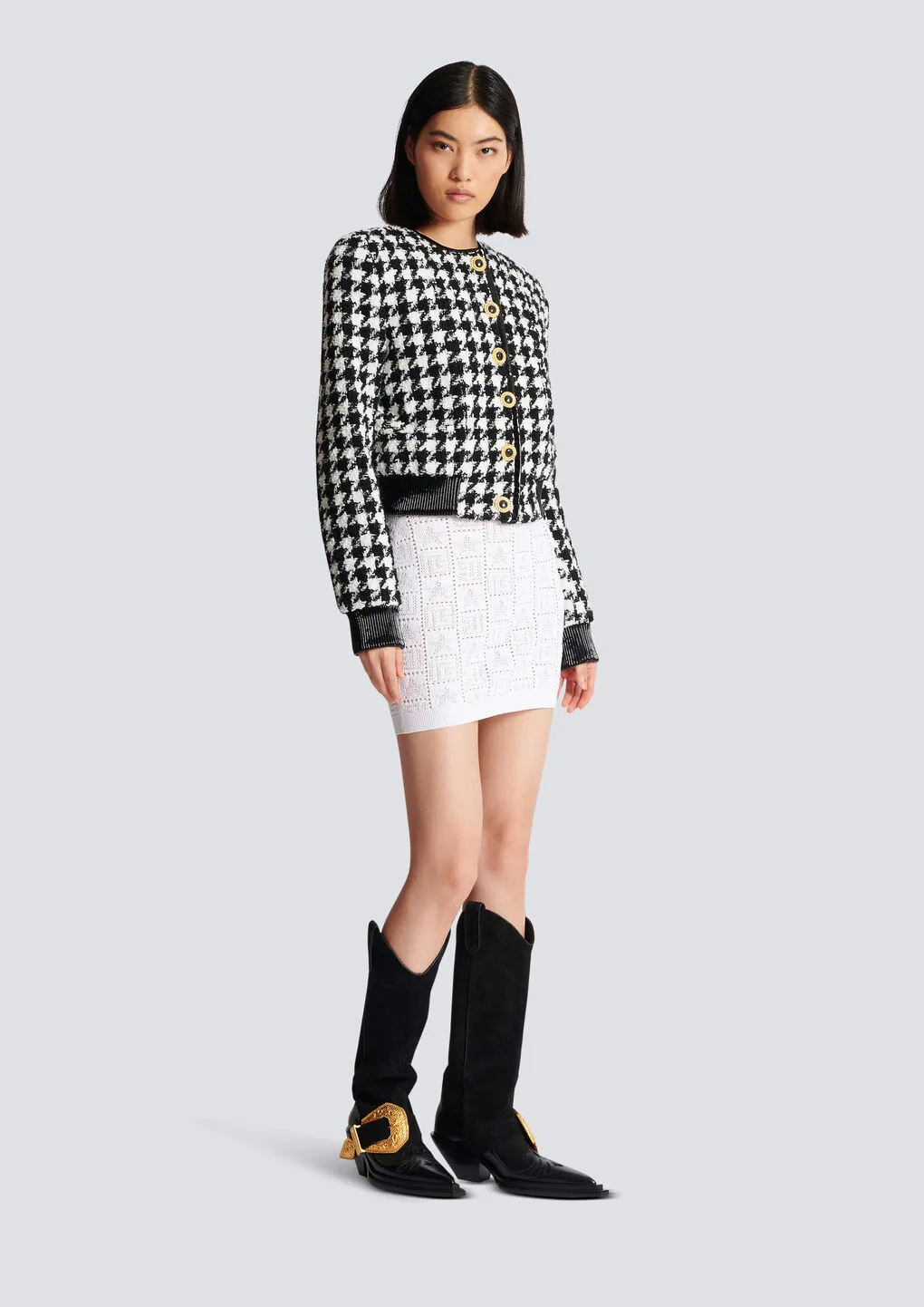 Houndstooth Tweed Jacket