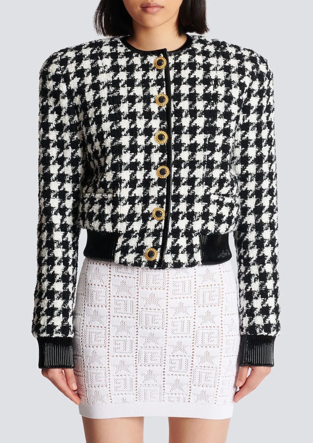 Houndstooth Tweed Jacket