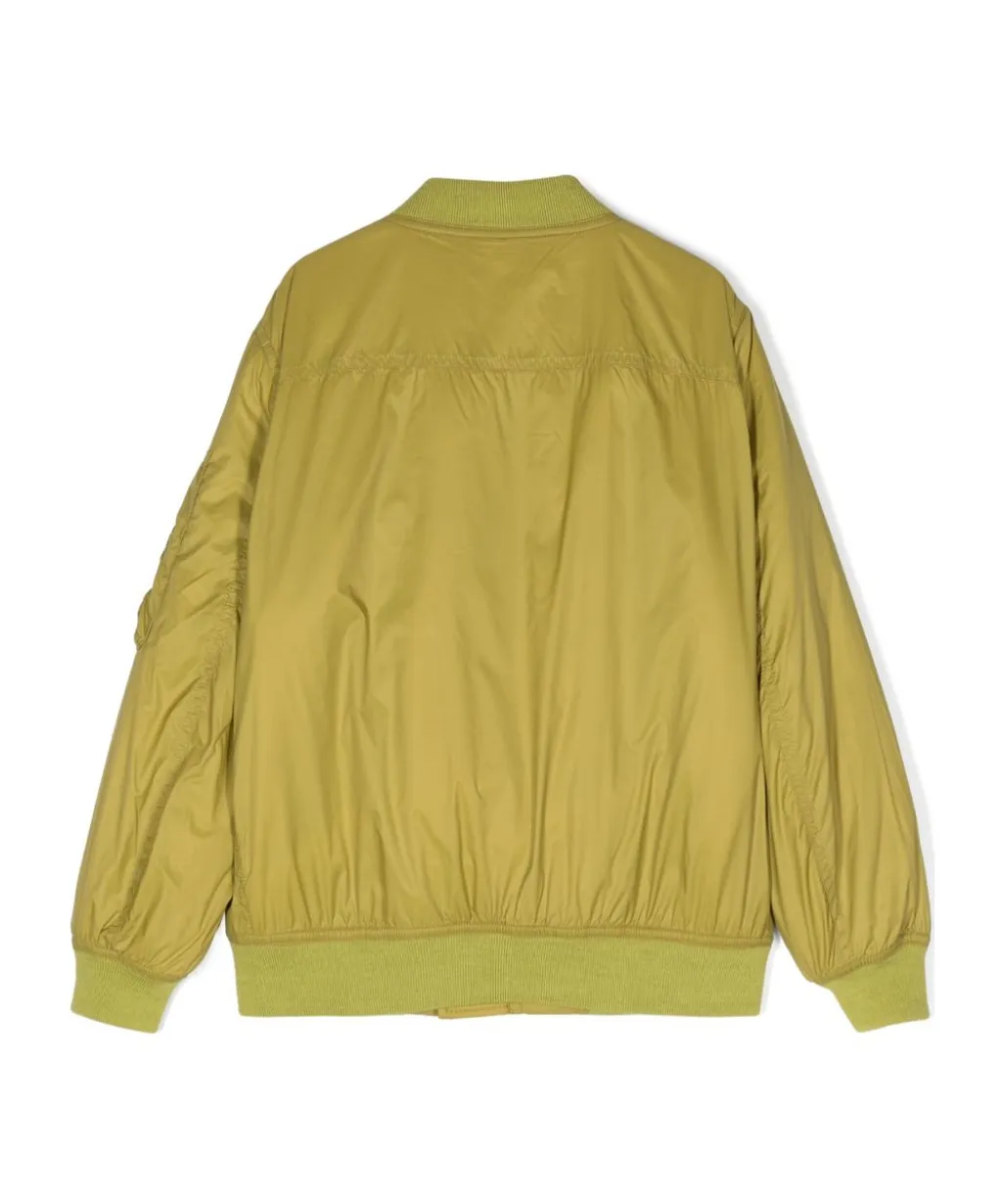 Panelled Zip-Up Bomber Jacket