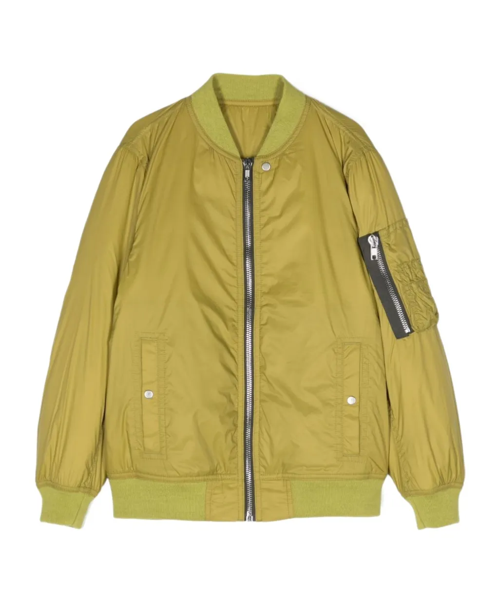 Panelled Zip-Up Bomber Jacket