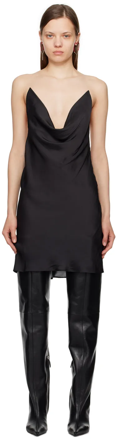Y/Project V-Neck Ruffled Satin Mini Dress