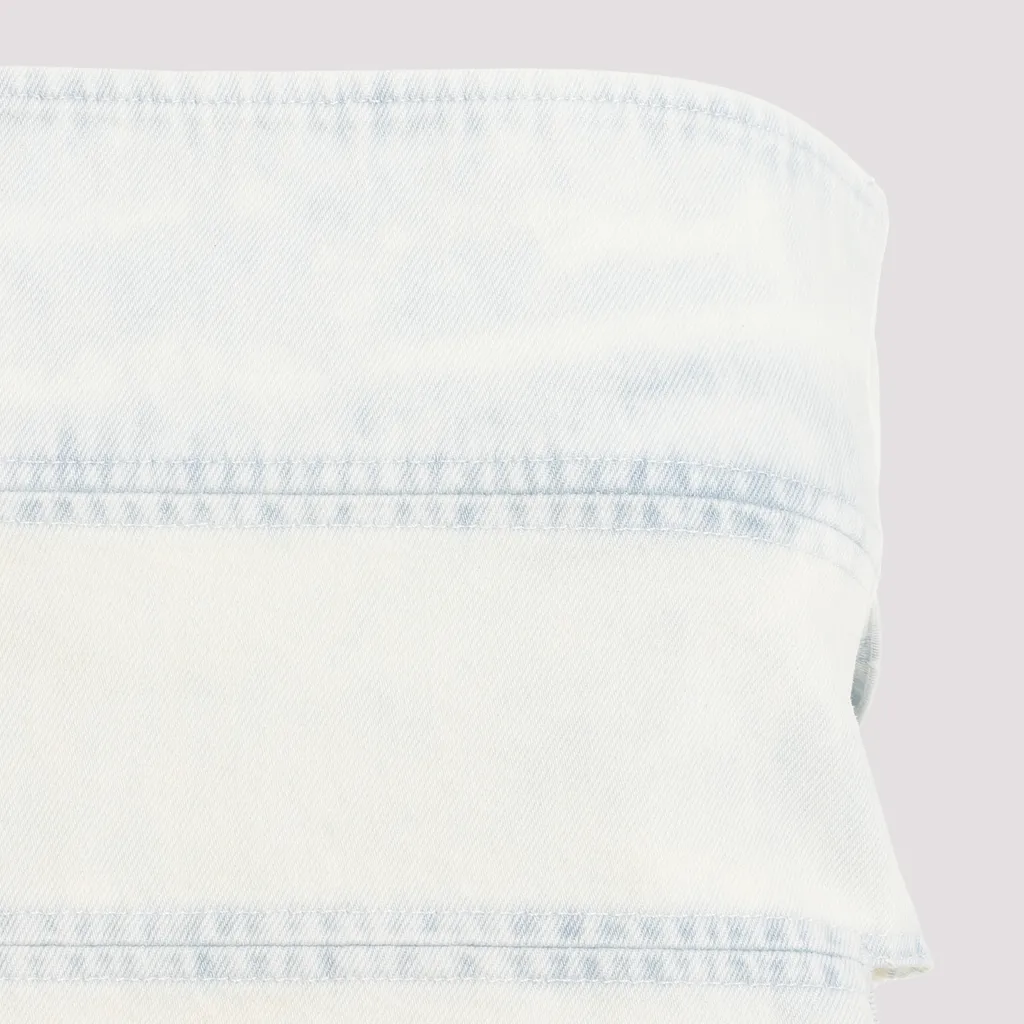 Y/Project Strapless Asymmetric Hem Denim Top