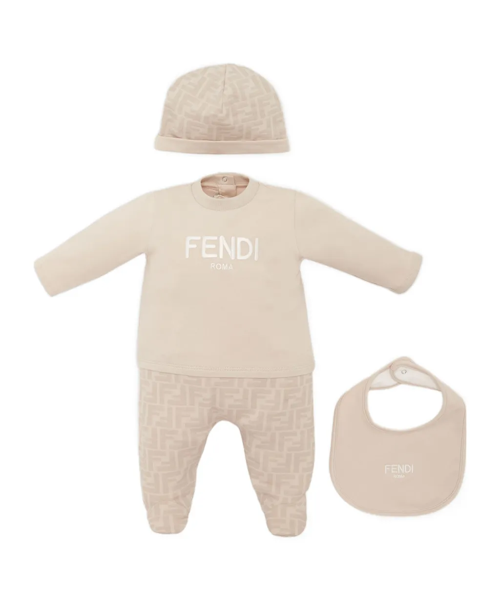 Fendi Kids Logo Printed Baby Set