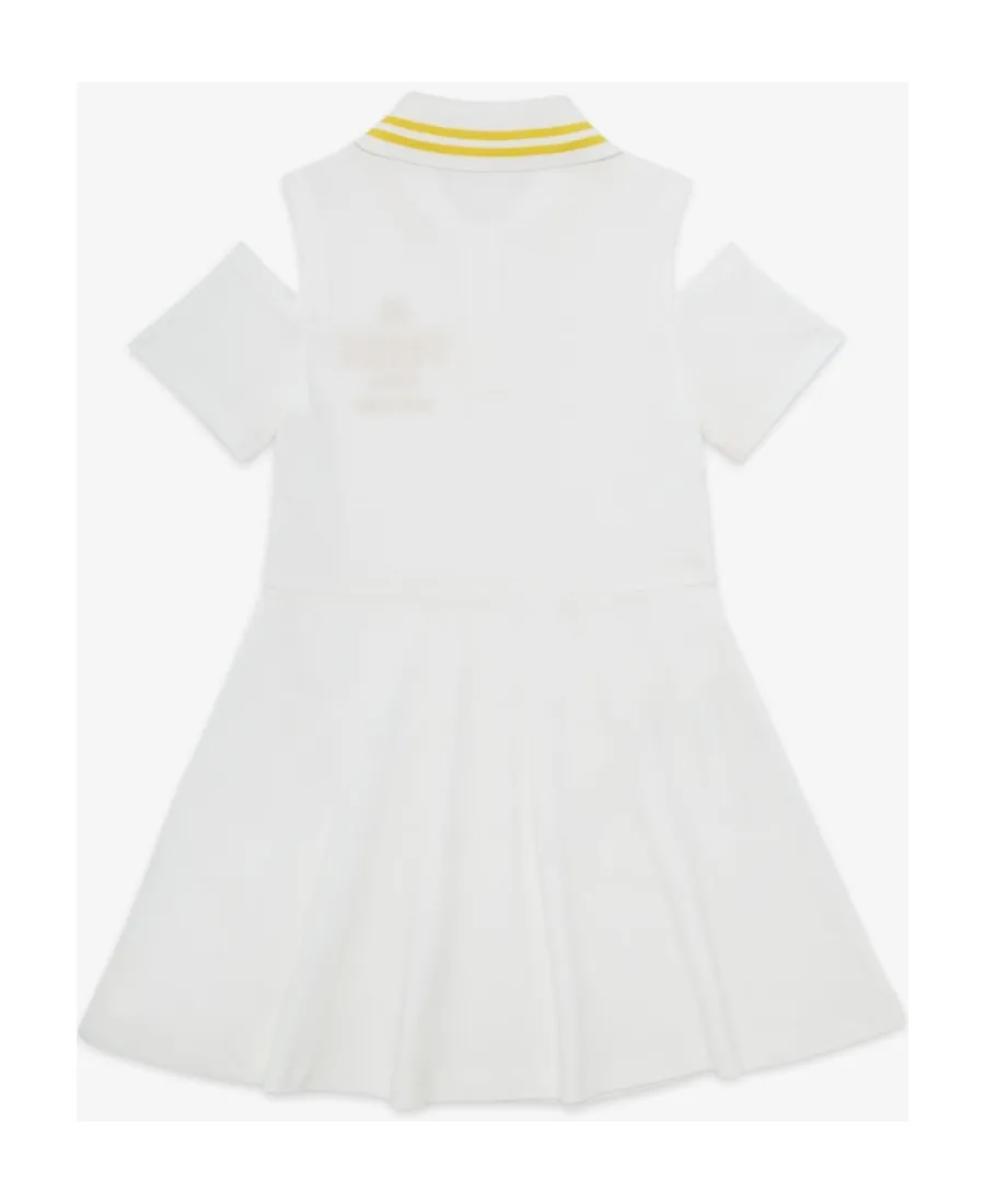 Fendi Kids Logo Embroidered Cut-Out Mini Dress