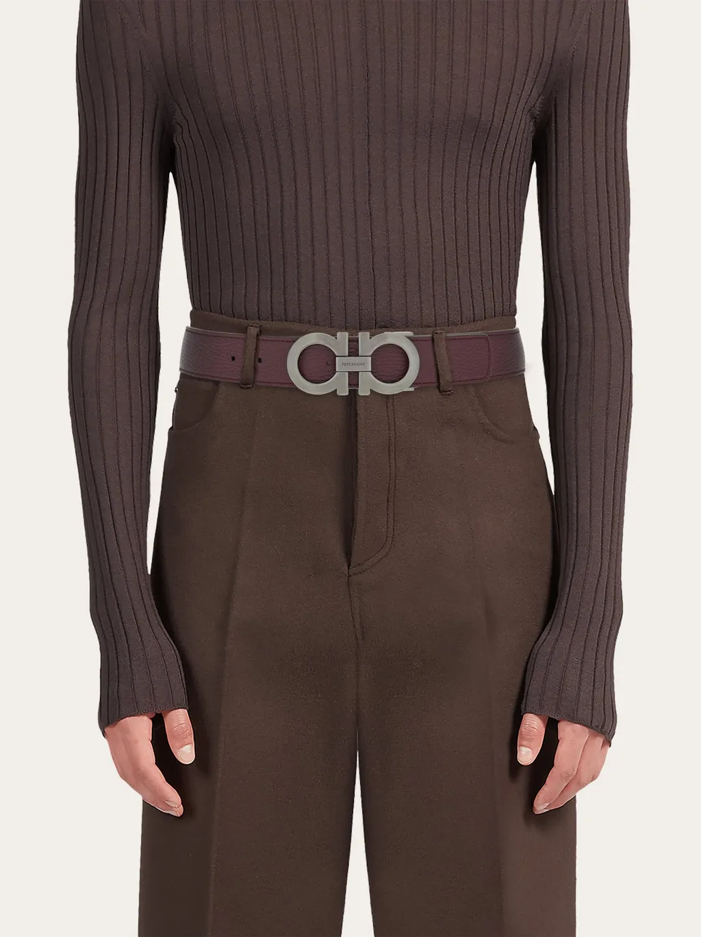 Double-Sided Gancini Belt