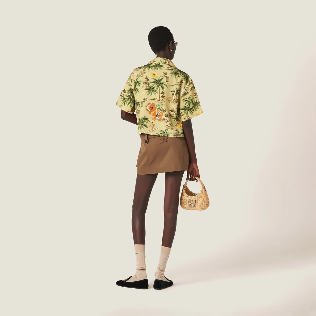 Miu Miu Graphic Printed Short-Sleeved Shirt
