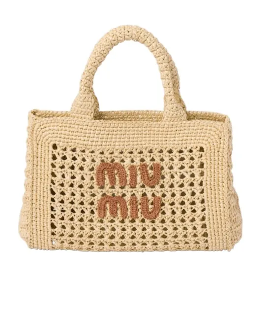 Miu Miu Crochet-Knitted Top Handle Bag