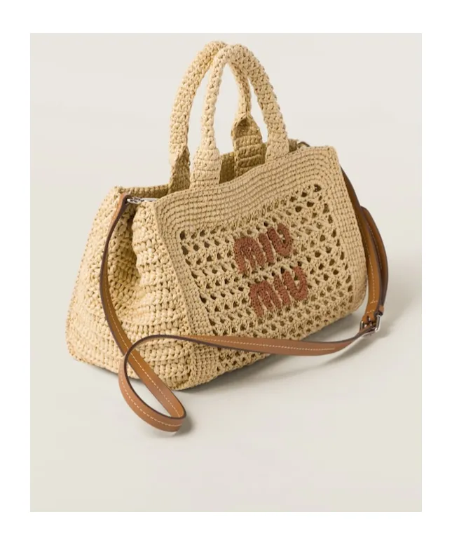Miu Miu Crochet-Knitted Top Handle Bag