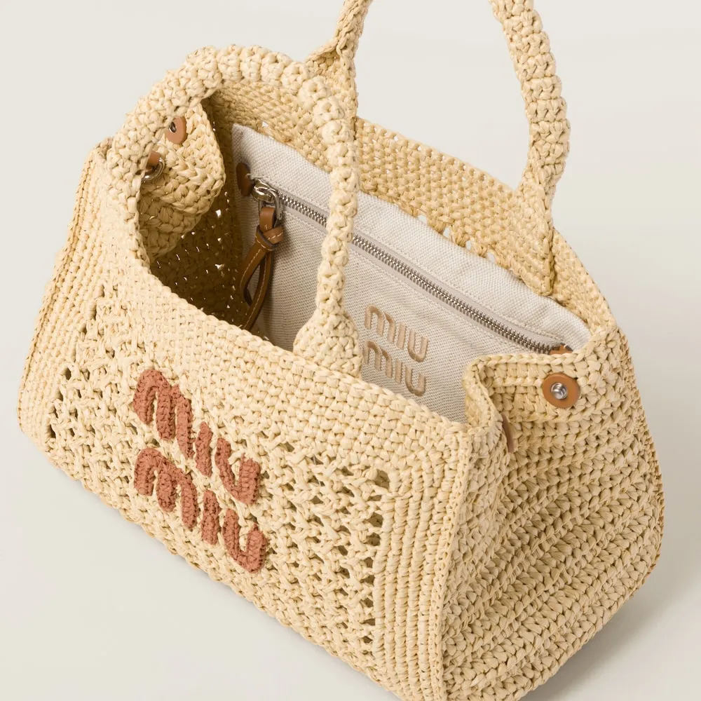 Miu Miu Crochet-Knitted Top Handle Bag