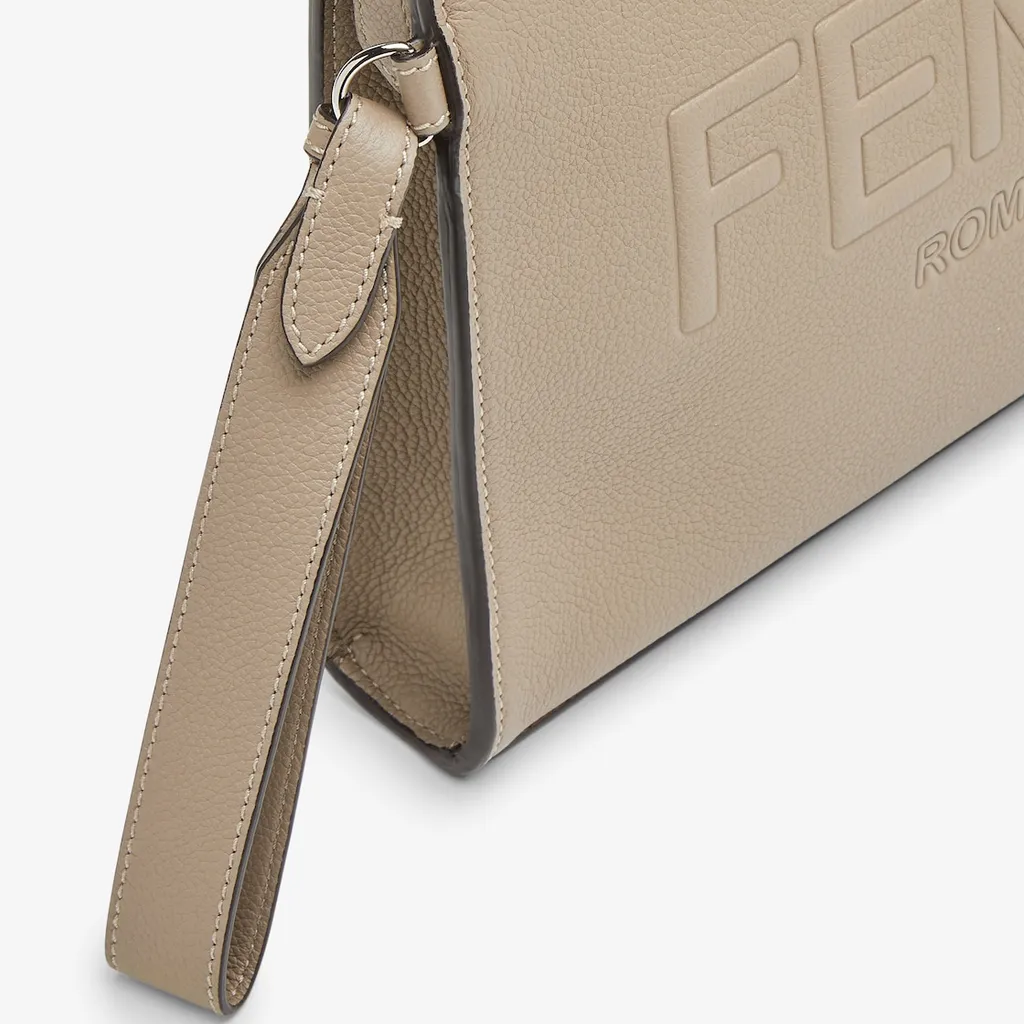 Fendi Logo Embossed Zipped Pouch