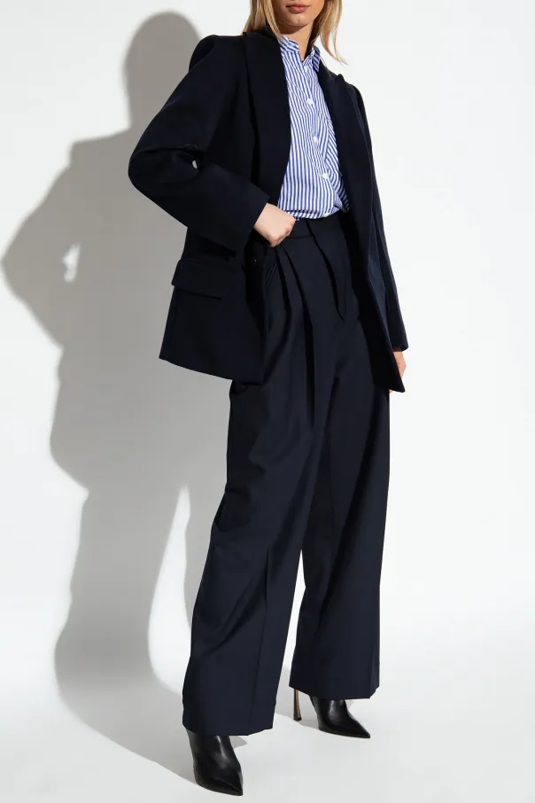 Victoria Beckham High Waist Pleated Trousers