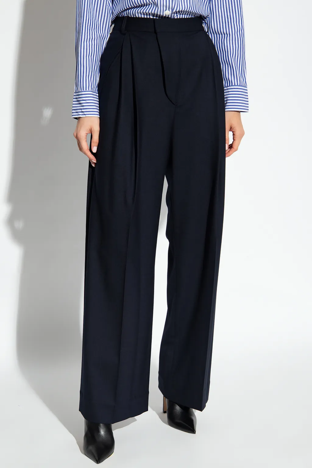Victoria Beckham High Waist Pleated Trousers