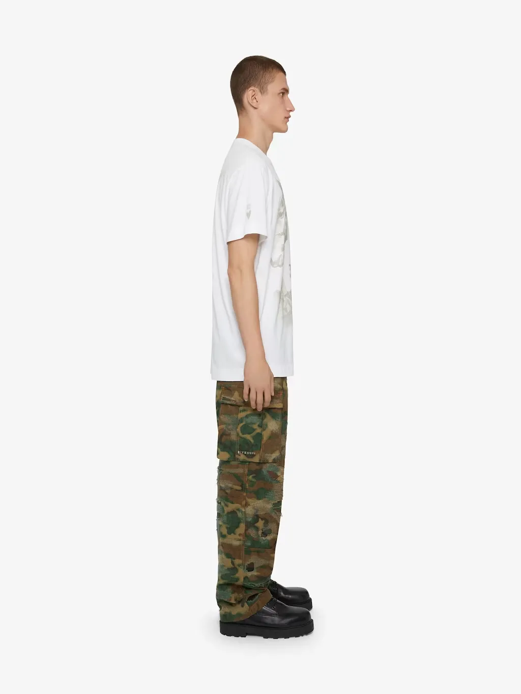 Oversized T-Shirt In Cotton With Givenchy Horse Print