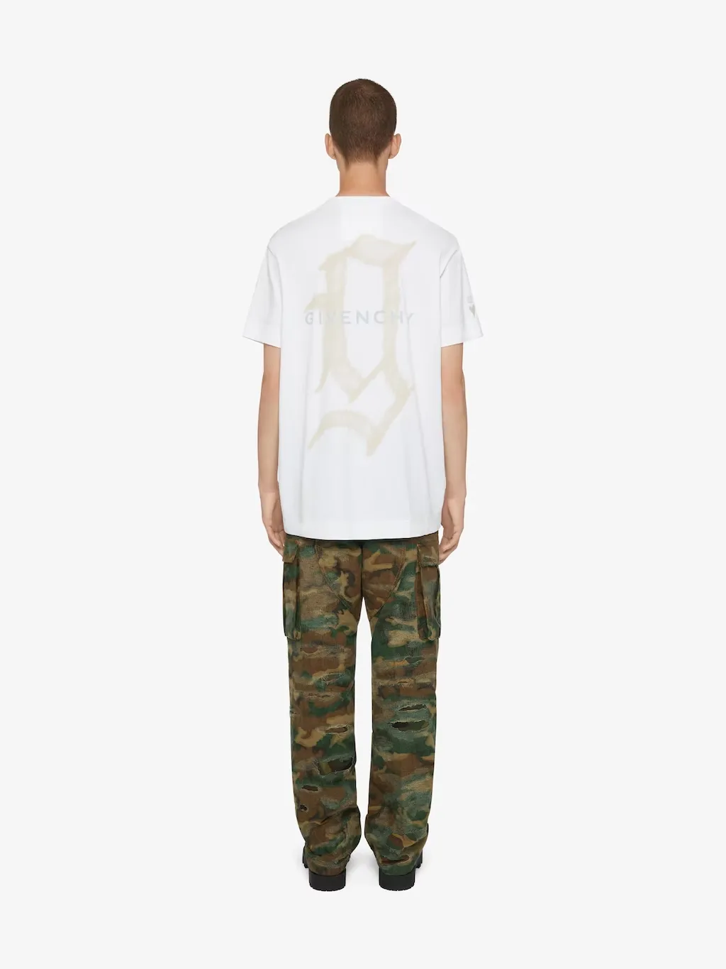 Oversized T-Shirt In Cotton With Givenchy Horse Print