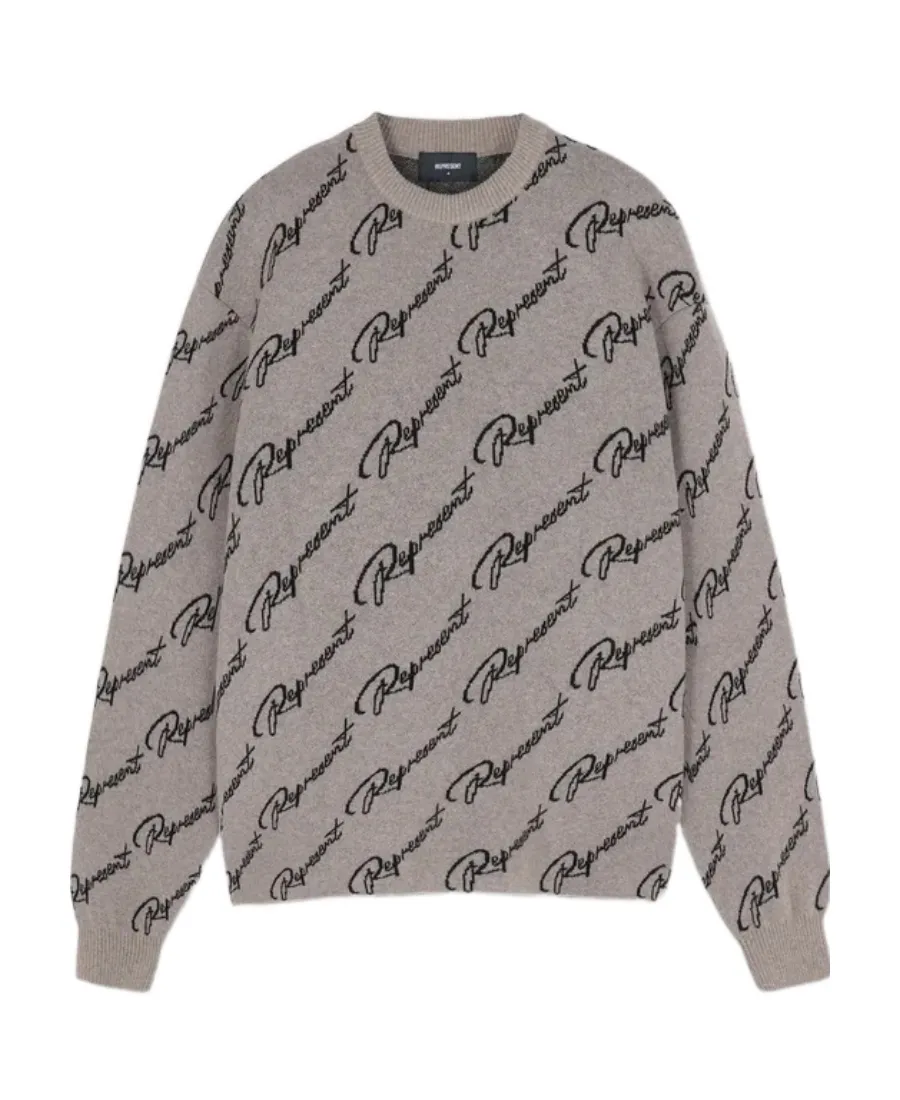 Long-Sleeved Jacquard Sweater With Round Neck