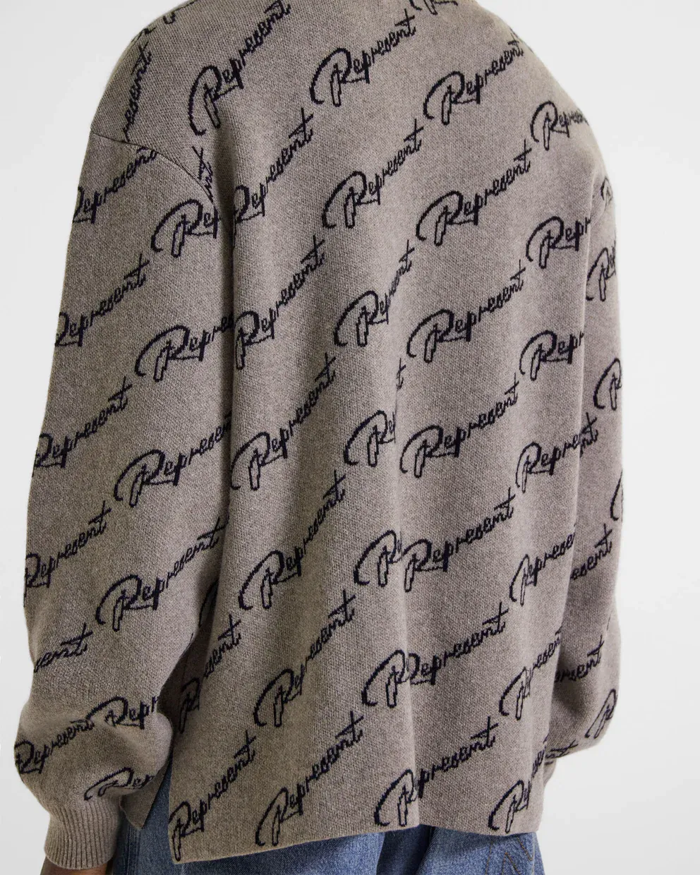Long-Sleeved Jacquard Sweater With Round Neck
