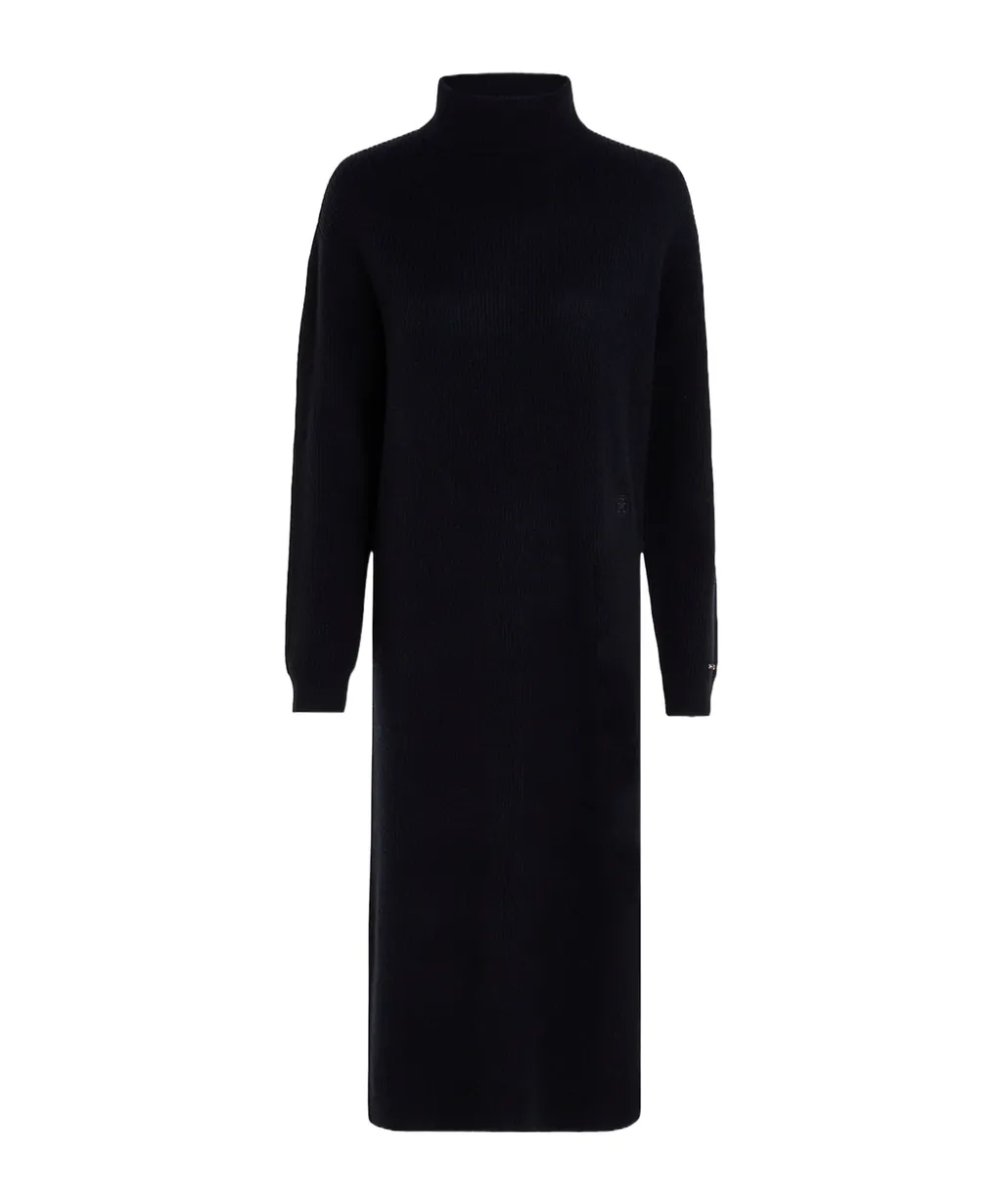 High-Necked Mid-Length Dress