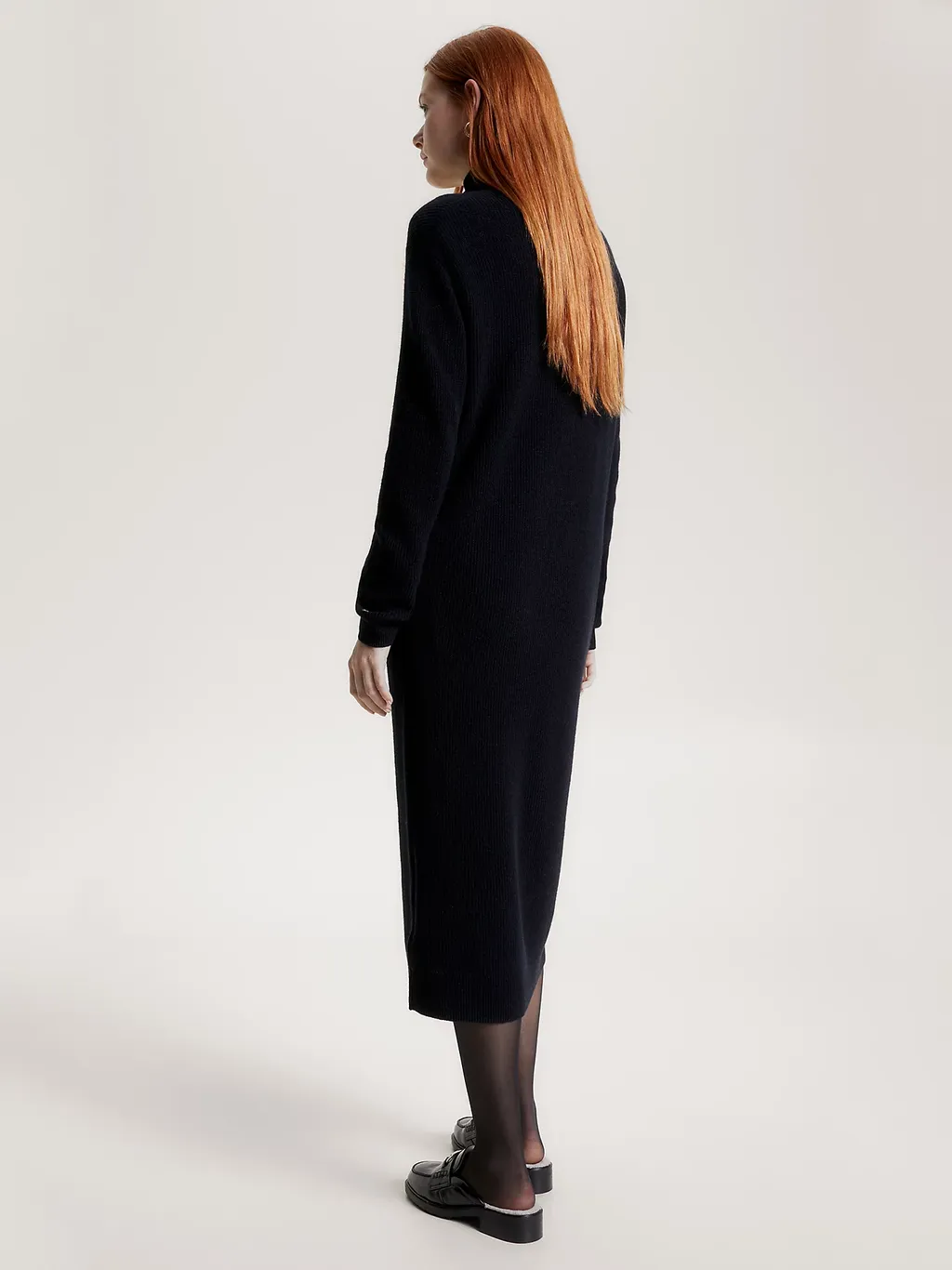 High-Necked Mid-Length Dress