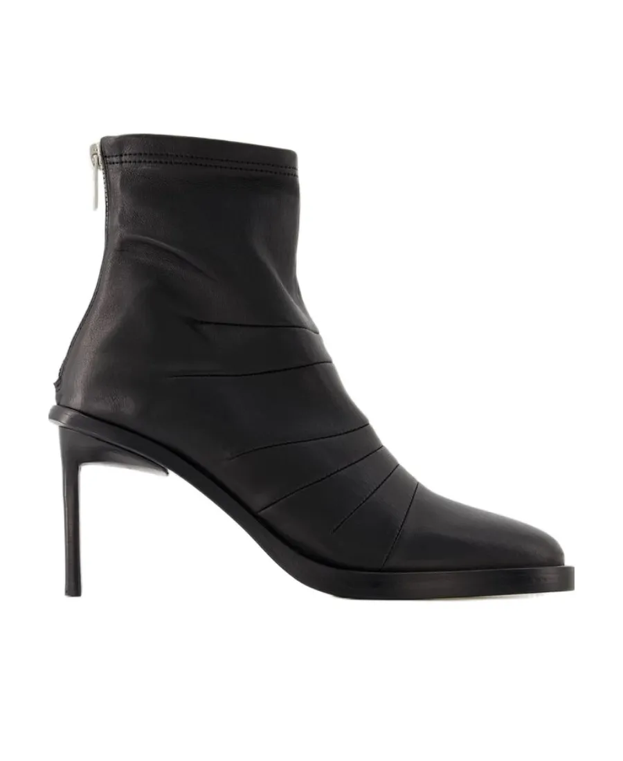 Stilet-Heeled Short Boots