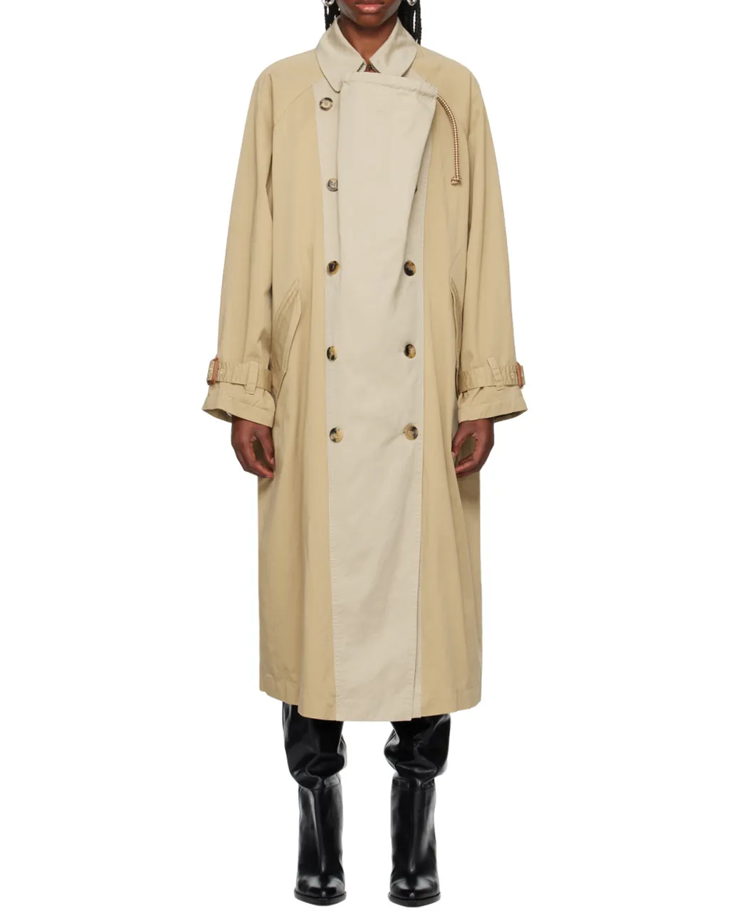 Isabel Marant Two-Toned Double-Breasted Trench Coat